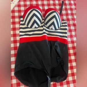 Worn once Euc torrid chevron one piece suit